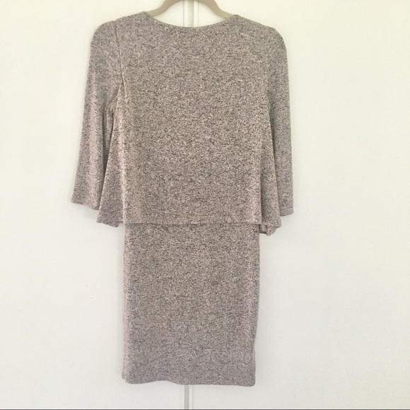 Bar III Layered Knit Bodycon 3/4 Sleeve Dress - Picture 4 of 5